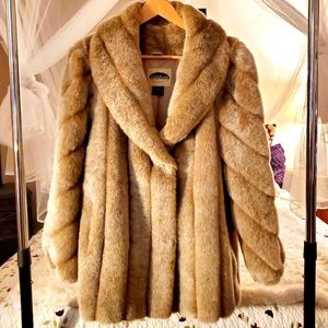 Mark Reed Faux Fur Tan Coat - size M